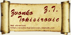 Zvonko Topisirović vizit kartica